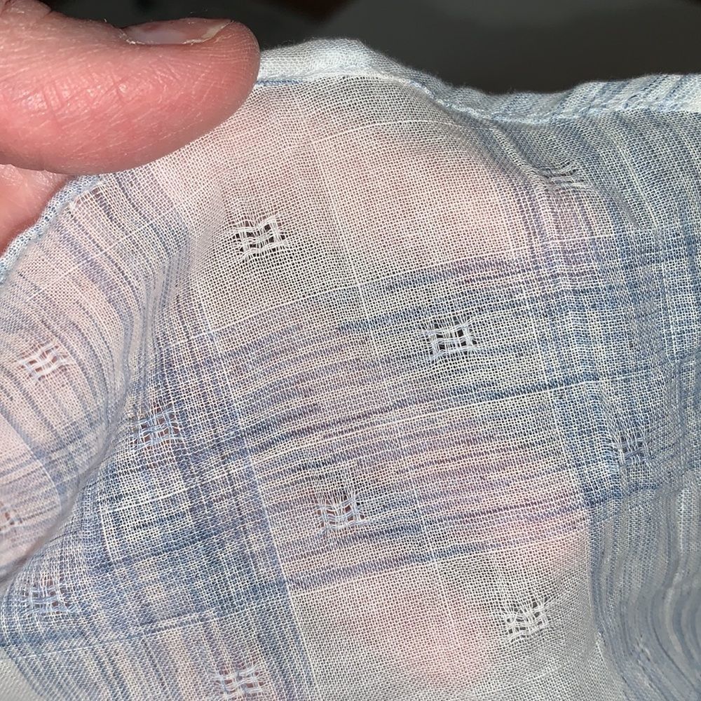 ALTAR’D STATE gray, blue & white long sleeve appears layered Medium. - Picture 5 of 9